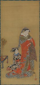A Courtesan and Attendant, late 18th-early 19th century
