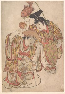 Boys Masquerading as Daikoku and Ebisu by Kitao Shigemasa