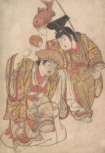 Boys Masquerading as Daikoku and Ebisu, ca. 1780