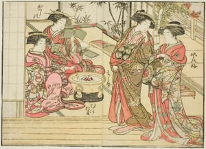 Courtesans of Otawaraya, from the book Mirror of Beautiful Women of the Pleasure Quarters, vol. 2