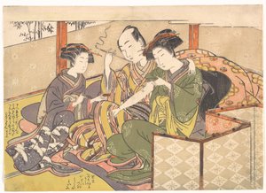 Servant Applying Medicine to Geisha