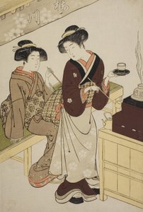 The Sakuragawa Teahouse by Kitao Shigemasa