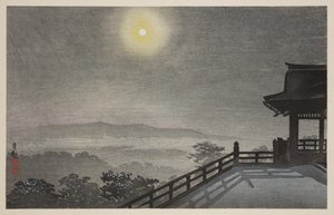 Cool Moon Evening at Kiyomizudo in the Eastern Capital by Kiyochika Kobayashi