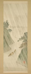 Rainy Day at Ochanomizu, Tokyo by Kiyochika Kobayashi