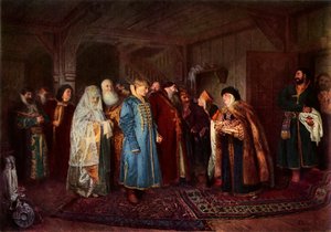 A Boyar Wedding by Klavdi Vasilevich Lebedev
