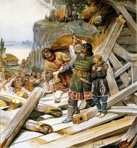Saint Theodore the Varangian by Klavdiy Vasilievich Lebedev