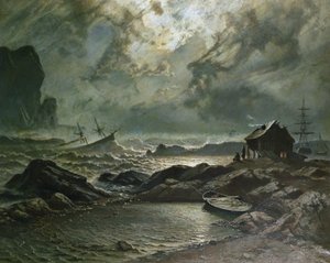 Storm on the Norwegian Coast by Knud Andreassen Baade