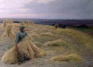 The Harvesters, Svinklov-Viildemosen, Jutland by Knud Larsen