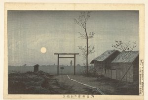 The Taro Inari Shrine in the Rice Fields at Asakusa (title on object: Asakusa Tanbo Taro Inari) by Kobayashi Kiyochika