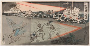 Extra Issue of September 20: The Great Naval Battle off the Yalu River by Kobayashi Toshimitsu