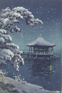 Floating Pavilion at Katada in the Snow by Koitsu Tsuchiya