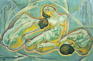 Three Crouching Women by Koloman Moser