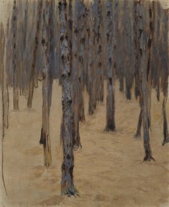 Coniferous Forest in the Snow by Koloman Moser