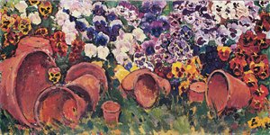 Pansies with Flower Pots by Koloman Moser
