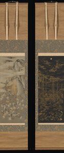 Luring the Sun Goddess Amaterasu Out of a Cave, Death of the Historical Buddha by Kono Bairei