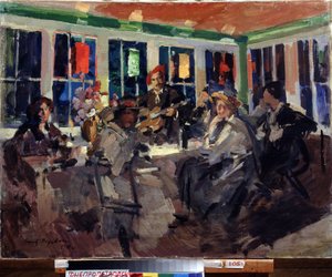 In a Cafe by Konstantin Alekseevich Korovin