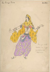 Polovtsian Girl. Costume Design for the Opera Prince Igor by A. Borodin by Konstantin Alekseevich Korovin