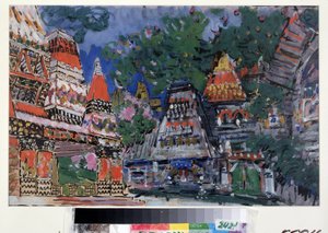 Stage Design for the Opera The Golden Cockerel by N. Rimsky-Korsakov by Konstantin Alekseevich Korovin