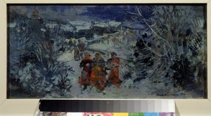 Stage Design for the Opera May Night by N. Rimsky Korsakov by Konstantin Alekseevich Korovin