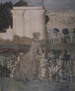 Lady at the Pond by Konstantin Andreevic Somov