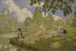 Sleeping Woman in a Park