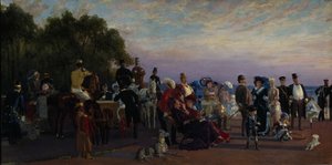 On the spit of Island Strelka, 1870s by Konstantin Apollonovich Savitsky