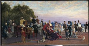 On the Split of the Island, Strelka. Gathering of Aristocrats on a Summer Evening.