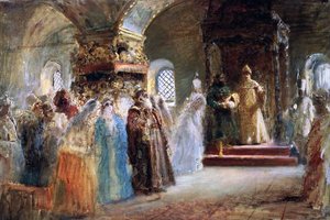 Tsar Alexei Michaylovich Choosing a Bride by Konstantin Egorovich Makovsky