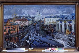 Street in a Provincial Town by Konstantin Ivanovich Gorbatov