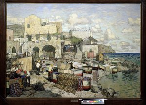 View of the Capri island (Italy) by Konstantin Ivanovich Gorbatov