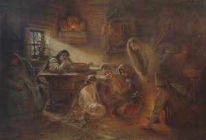 Christmastide Divination by Konstantin Makovsky