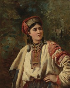 Woman in a National Costume by Konstantin Makovsky