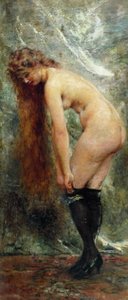 Nude in Black Stockings by Konstantin Makovsky