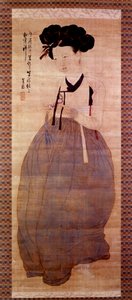 Korean art: Portrait of a geisha by Korean School