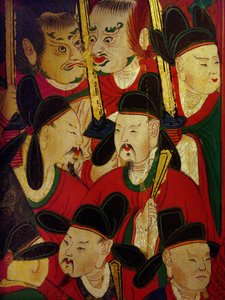 Detail of the portrait of the Sixth King (Danjong)