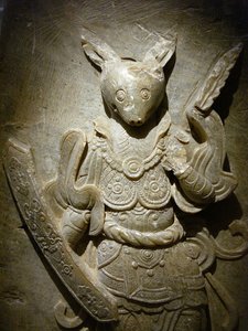 Grave Ornament, Zodiac Rabbit on Agalmatolite, 8th Century, Korea by Korean School