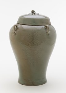 Jar with Incised Design of Lotus Sprays, Second Half of 12th Century by Korean School