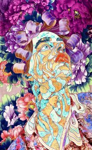 Colorful Floral Portrait