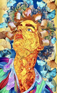 Golden Floral Gaze