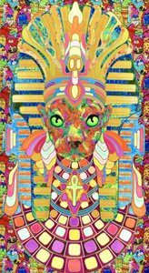 Psychedelic Pharaoh Cat by Kostyantin Malginov