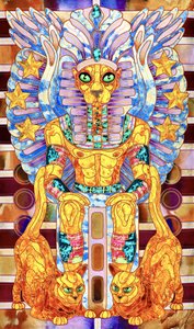Regal Egyptian Feline King by Kostyantin Malginov