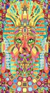 Vibrant Cat Pharaoh by Kostyantin Malginov