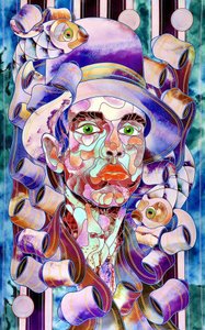 Vibrant Cubist Portrait