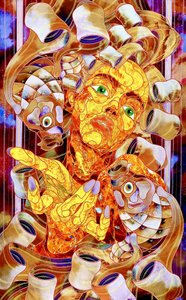 Vibrant Fragmented Portrait