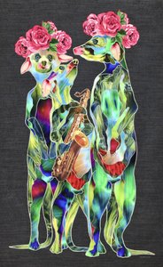 Whimsical Meerkat Musicians