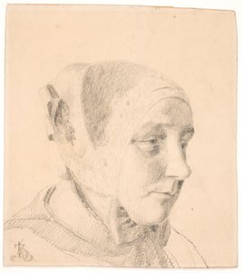 Head of a Woman with Non-Bornholm Headgear