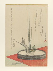 Arrangement of Plum, Fukujusō (Adonis Flower), and Scissors by Kubo Shunman