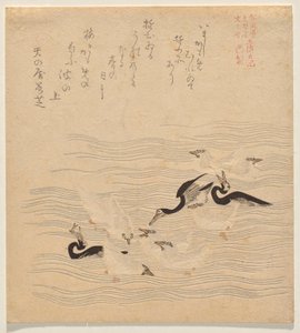 Where the Cormorants and Sea Gulls Gathered and Played, from the Series Tosa Nikki by Kubo Shunman