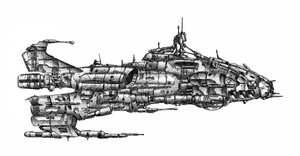 Detailed Sci-Fi Starship