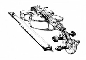 Elegant Violin Drawing
